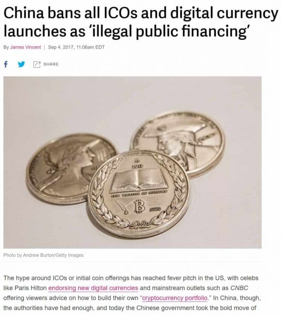 china prohibe Bitcoin